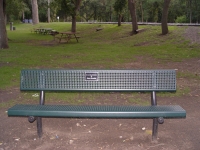 Metal Bench with Name Plaque